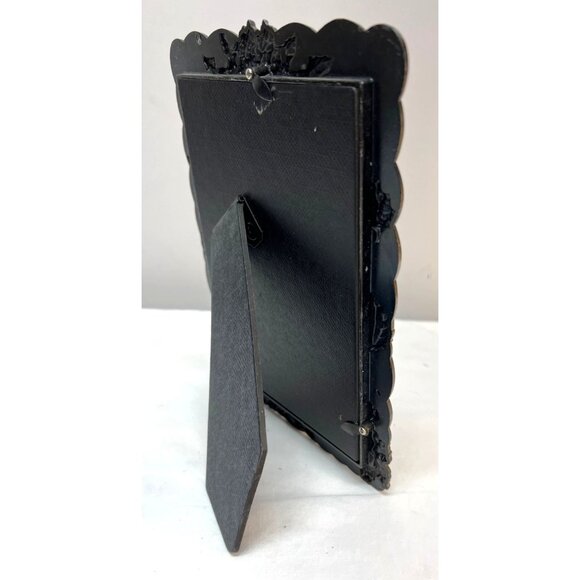 Vintage Ornate Pewter Grey Metal Rose Vine Photo 5'' x 7'' Frame - Picture 4 of 4